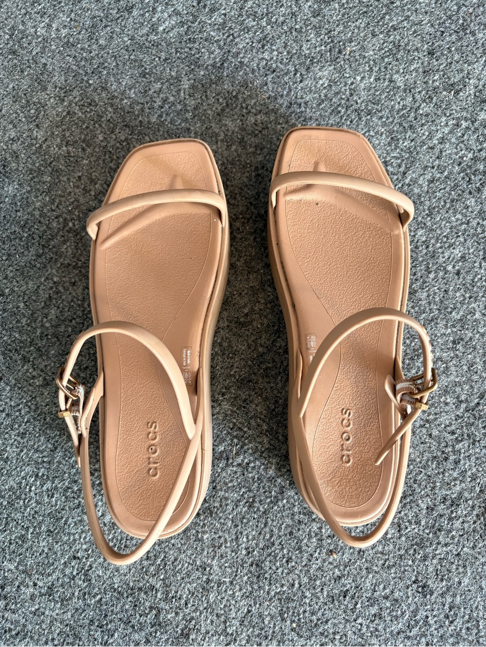 CROCS Women's Nude Beige Slingback Sandals
